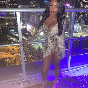 Snake Skin Wrap Dress